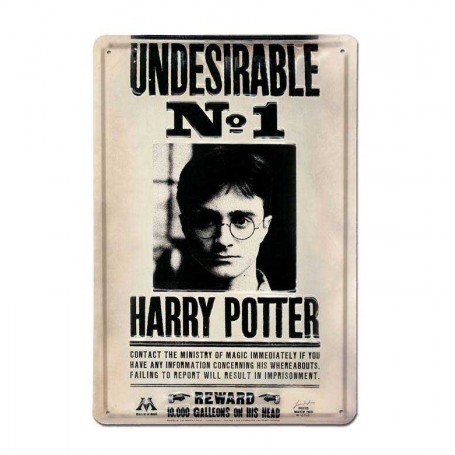 Harry Potter 3D Metallplatte unerwünscht Nr. 1 20 x 30 cm 