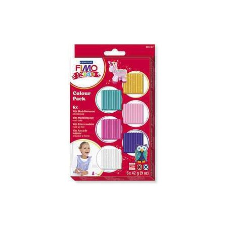 FIMO® Kids Clay, Zusätzliche Farben, 6x42g Knetmasse