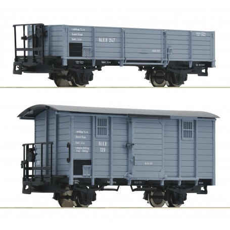 2-teiliges Set: Güterwagen, RüKB 