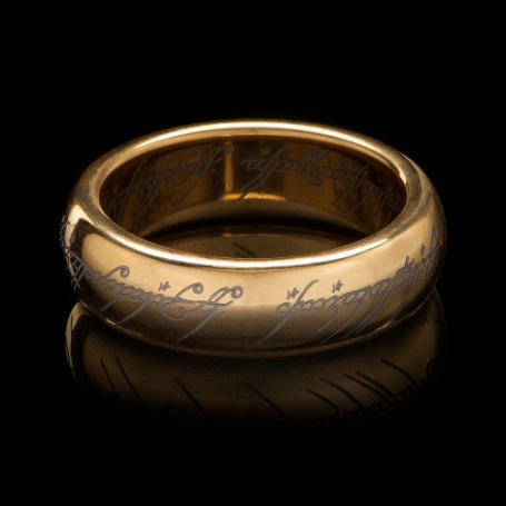 Herr der Ringe: Der Eine Ring - Vergoldetes Wolfram Größe 6 