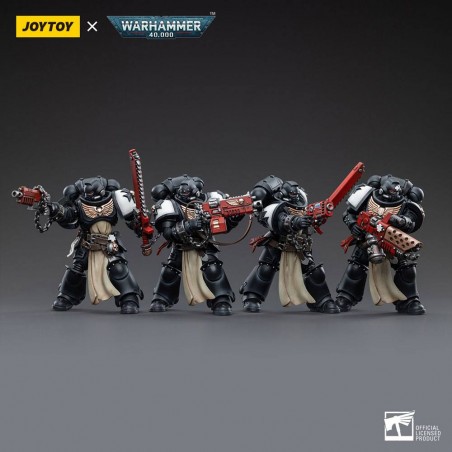 Warhammer 40k Pack 4 Figuren 1/18 Black Templars Army Primaris Crusader Squad 12 cm Actionfigure