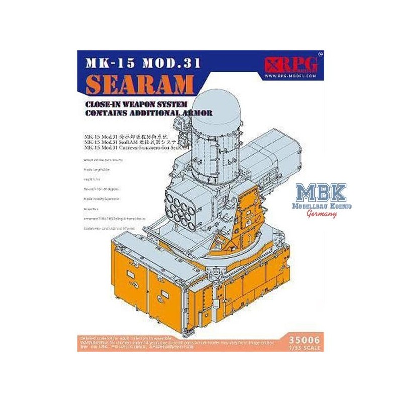 Modell MK-15 Phalanx SEARAM Mod.31 w/ additional armour Rpg scale model ...