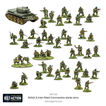 British & Inter-Allied Commandos Starter Army Figurenspiele: Erweiterungen und Kisten mit Figuren