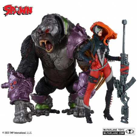 Spawn pack 2 figurines She Spawn & Cygor (Gold Label) 18 cm Actionfigure