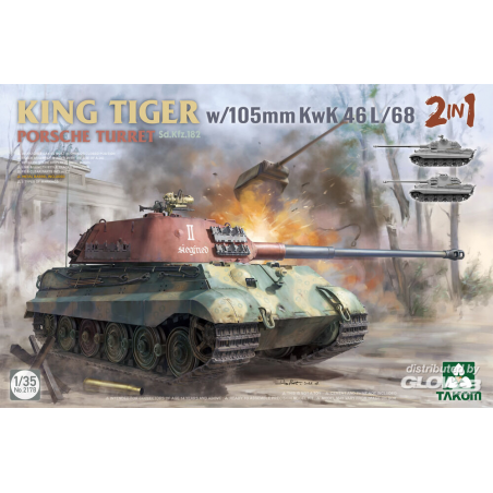 King Tiger w/105mm KwK 46L/68 2 in 1
