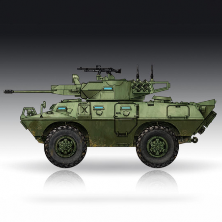 Plastic model of V-150 Commando tank with 20mm cannon 1:72