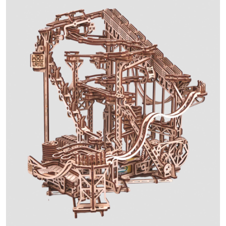 3D-Holzmechanismus - Elektrische Spiralkugelbahn - 558 Stück