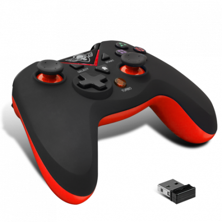 Kabelloser XGP-Controller – PS3 – PC – LED – Nano-USB-Empfänger – Schwarz und Rot