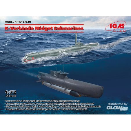 K-Verbände Midget Submarines ('Seehund' and 'Molch') Modellbausatz 