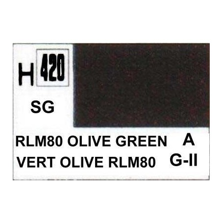 H420 Olivgrün RLM 80 halbmatt  Modellbau-Farbe