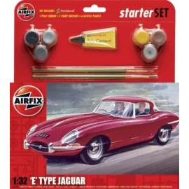 E Typ Jaguar Starte-Set - schließt Acrylfarben, Bürsten und Kleber