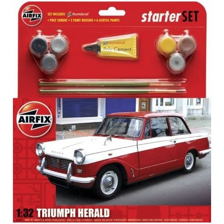 Triumph Herald Starter-Set - beinhlate Acrylfarben, Bürsten und Kleber Modellbausatz