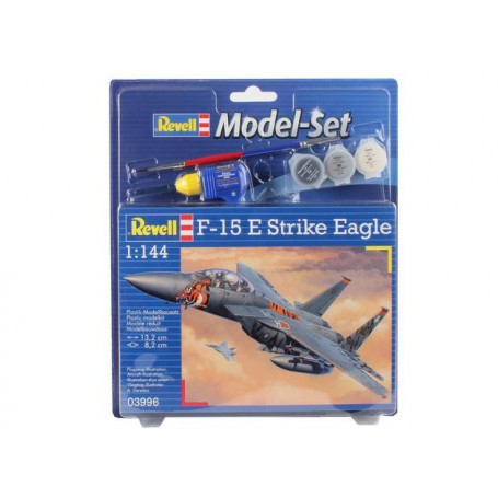 F15E Eagle Model Set - Geschenkbox beinhaltet das Modell, die Farben, ein Pinsel und Kleber Flugzeugmodell
